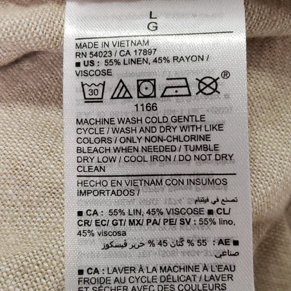 Old Navy Womens Taylor Wide Leg Linen Pants Size L Coastal Beachy Quiet Luxury - Picture 4 of 10